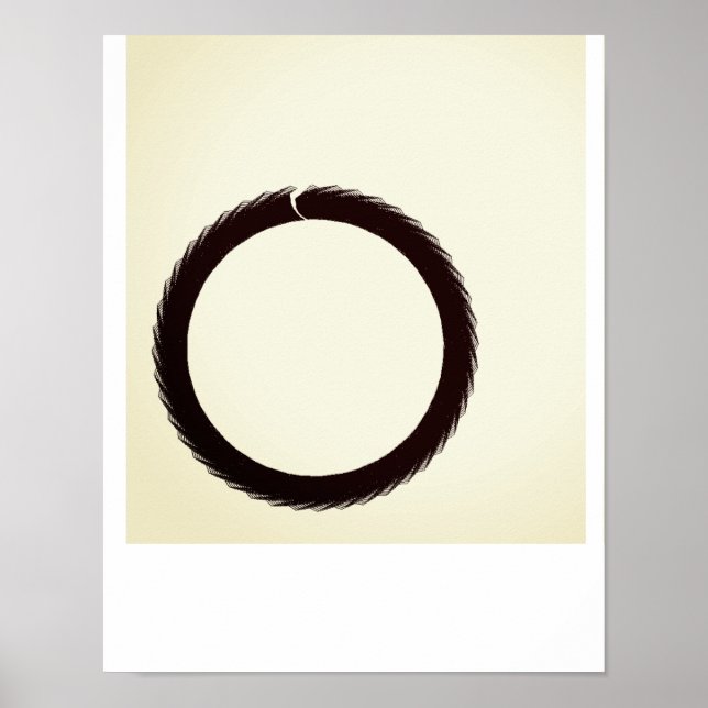 Buddhist - matematisk Enso Circle, Poster (projekt (Framsidan)