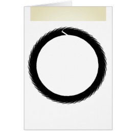 Buddhist Math Enso Circle Card Hälsningskort