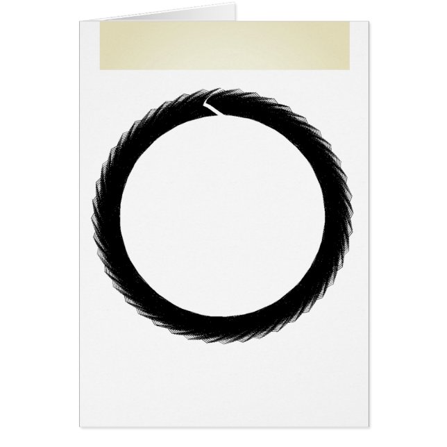 Buddhist Math Enso Circle Card Hälsningskort (Framsidan)