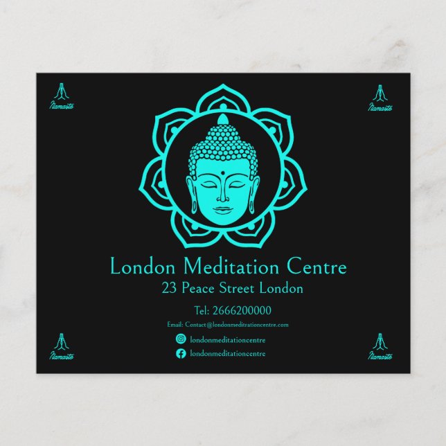 Buddhist Meditation Flygblad (Framsidan)