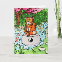 Buddhist - medling - katt kort