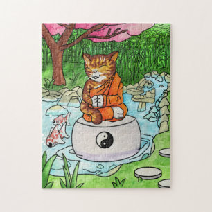 Buddhist - medling - katt pussel