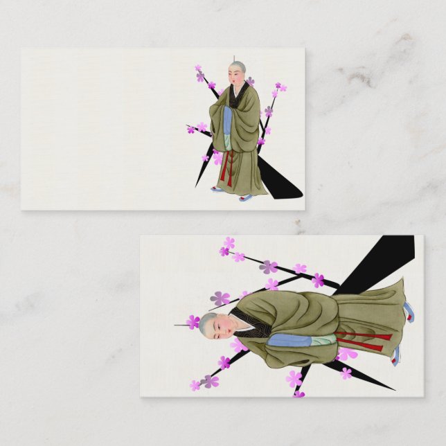 Buddhist Munk Affärskort Visitkort (Fram/baksida)