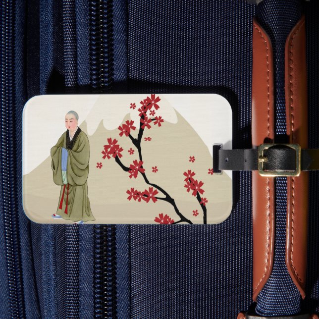 Buddhist Munk Luggage Tag Bagagebricka (Framsida Insitu 4)