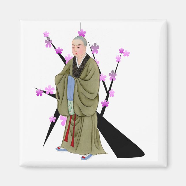 Buddhist Munk Magnet (Framsidan)
