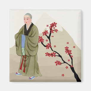 Buddhist Munk Magnet