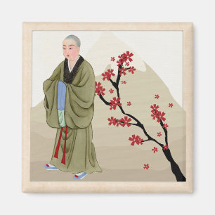 Buddhist Munk Magnet