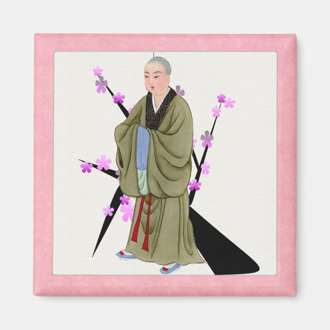 Buddhist Munk Magnet (Framsidan)