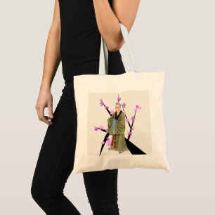 Buddhist Munk Tote Bag Tygkasse