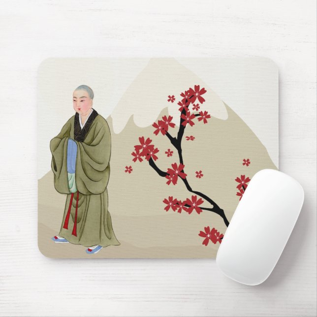 Buddhist Munk Womans muspekare Musmatta (Med mus)