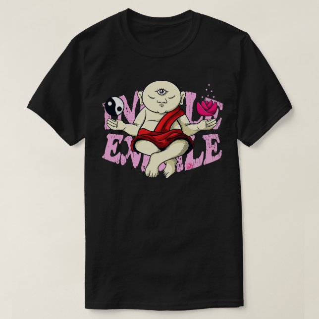 Buddhist Munk Zen Meditation Buddha Om T Shirt (Design framsida)
