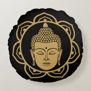 Buddhist Nirvana-dagen Rund Kudde