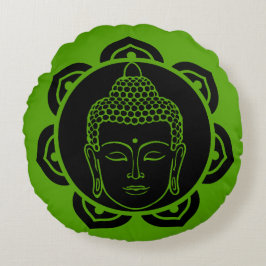 Buddhist Nirvana-dagen Rund Kudde