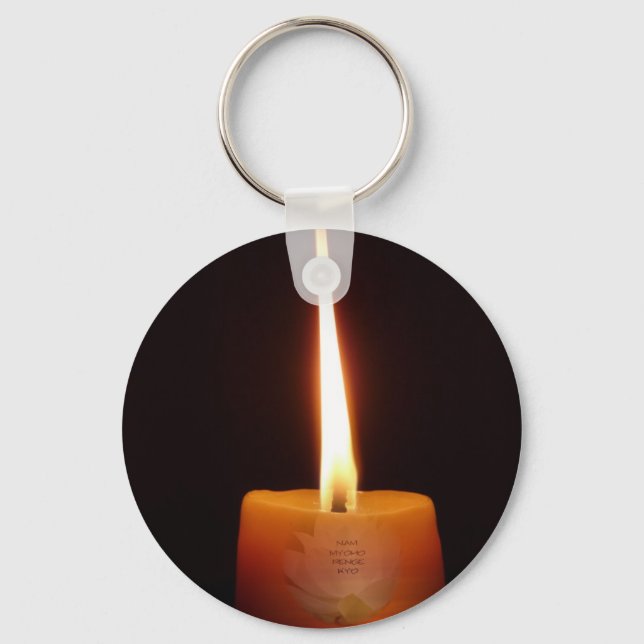 Buddhist-Nyckelring av SGI med Lotus Candle och NM Nyckelring (Framsida)