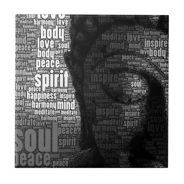 Buddhist Ord of Wisdom Kakelplatta (Framsidan)