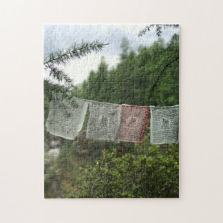 Buddhist Prayer Flaggor i Tuva puzzle Pussel