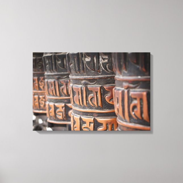 Buddhist prayer hjul kanvastryck (Framsida)