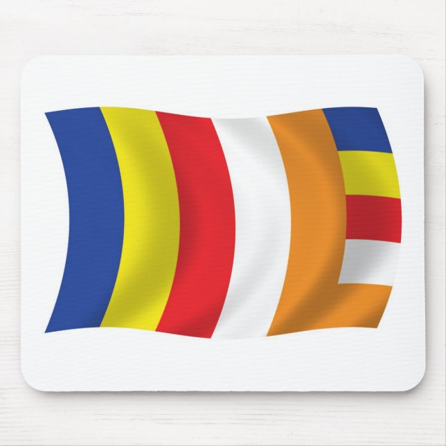Buddhist Religion Flagga Mousepad Musmatta (Framsidan)