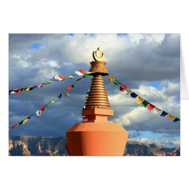 Buddhist Stupa i Sedona, Az Hälsningskort (Framsidan Horizontal)