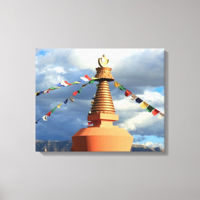 Buddhist stupa inslagen canvas (Framsida)