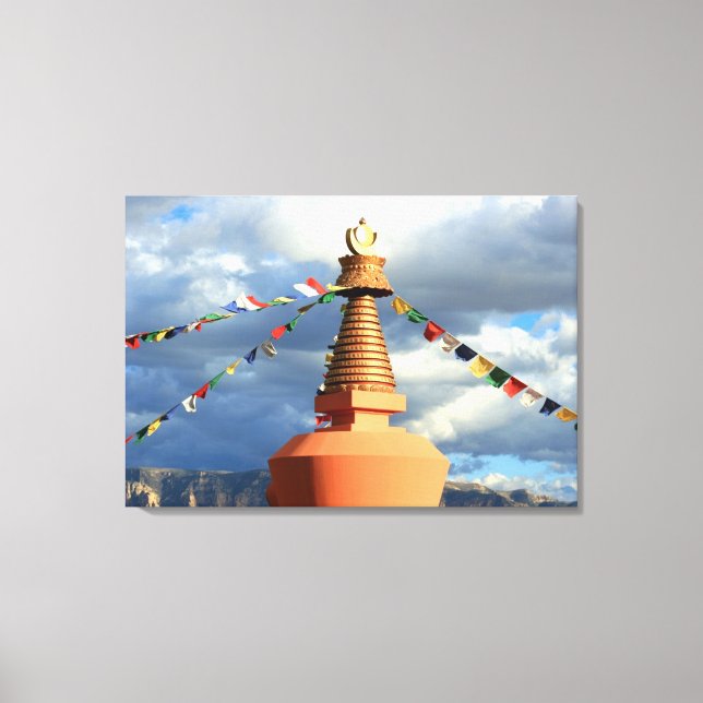 Buddhist stupa inslagen canvas (Framsida)
