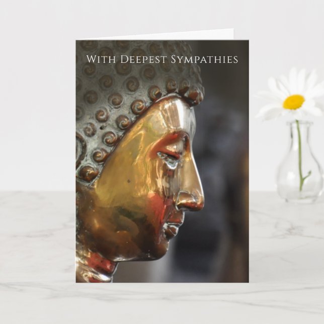Buddhist Sympathy Card with Buddha Image Kort (Liten växt)