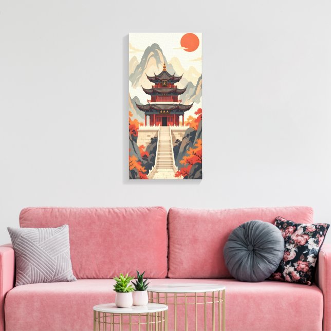 Buddhist Temple Canvas Print (Insitu (Vardagsrum))