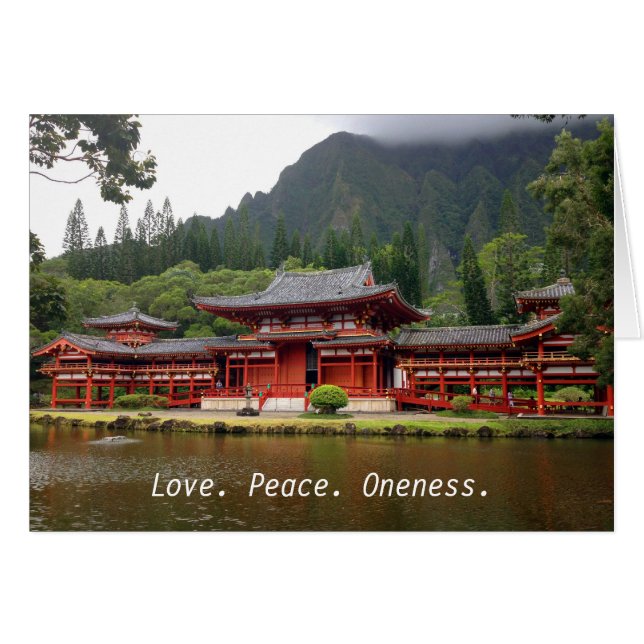 Buddhist Temple Hälsningskort (Framsidan Horizontal)