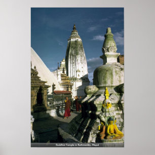 Buddhist Temple i Kathmandu, Nepal Poster