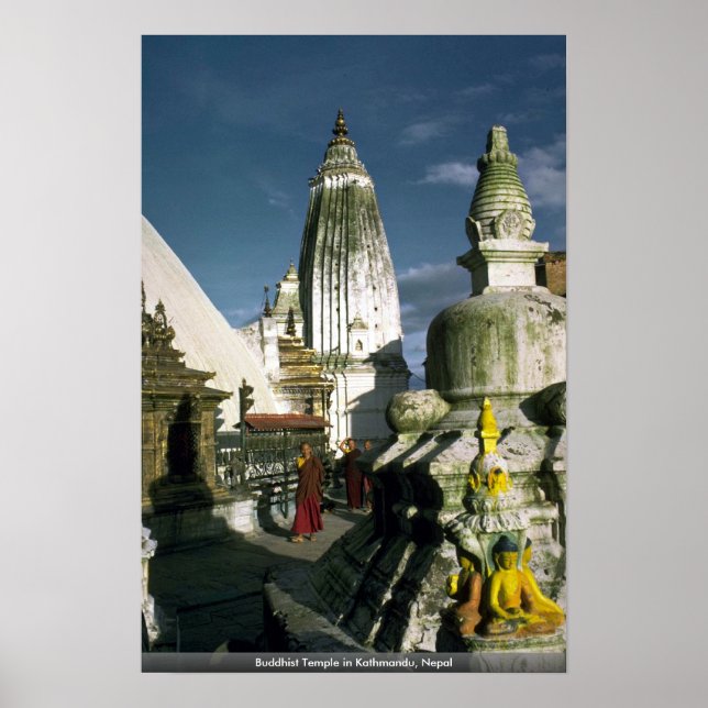 Buddhist Temple i Kathmandu, Nepal Poster (Framsidan)