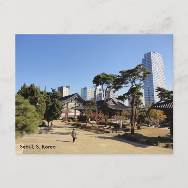 Buddhist Temple i Söul, S.K. Vykort (Framsida)