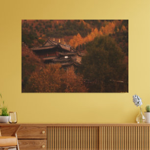 Buddhist Temple Wrapped Canvas