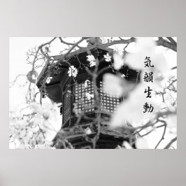 Buddhist-templet Ornate Lamp Post Grace Dignity B& Poster