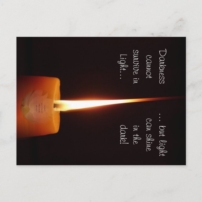 Buddhist-vykort av allmänt intresse med Lotus Cand Vykort (Framsida)