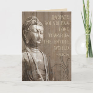 buddhist Wood Effect Buddha-citatet från Kärlek Kort
