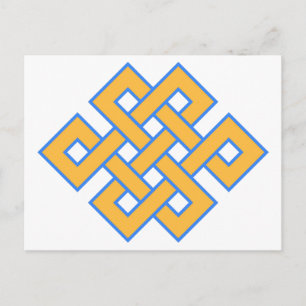 Buddhistisk ändlös knut Lyrisk symbol Vykort