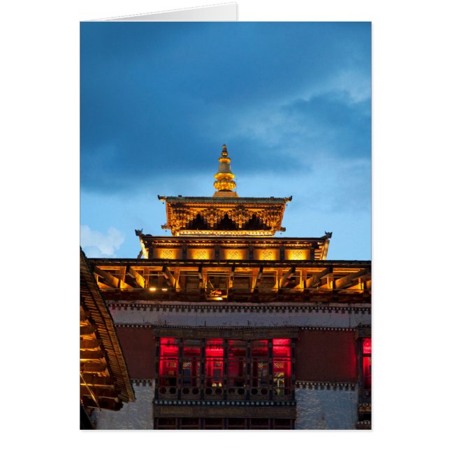 Buddhistisk Dzongtak Hälsningskort (Framsidan)