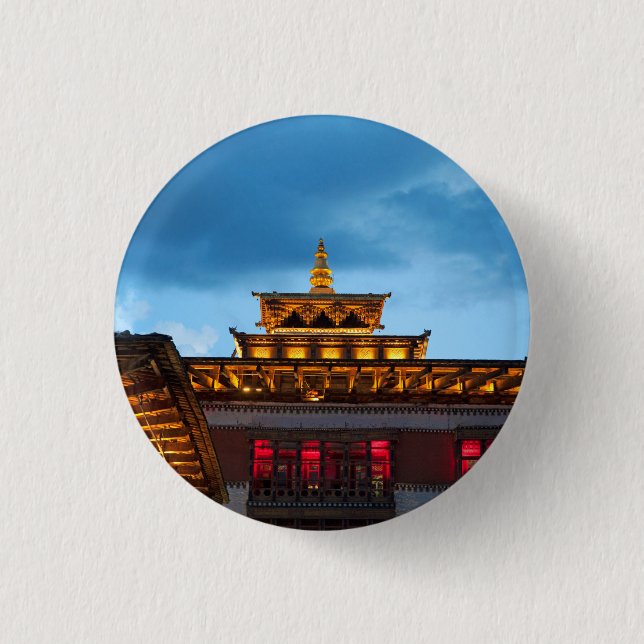 Buddhistisk Dzongtak Knapp (Framsida)