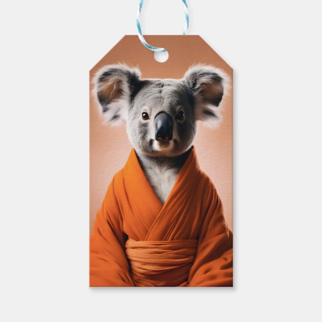 Buddhistisk Koala Presentetikett (Framsidan)