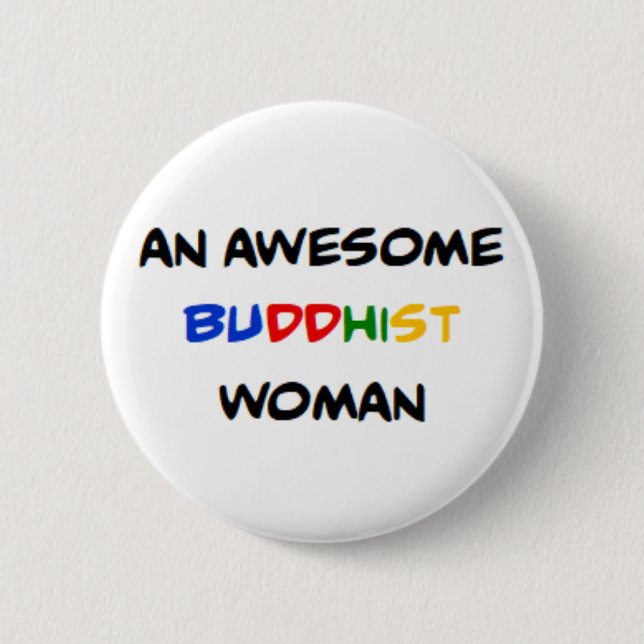 buddhistisk kvinna, fantastisk knapp (Framsida)