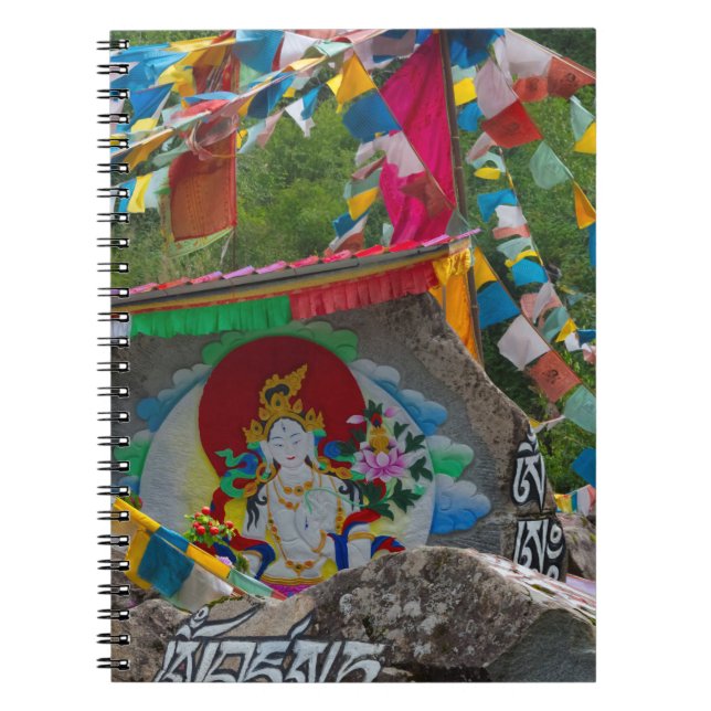 Buddhistisk målning på stenar anteckningsbok (Framsidan)