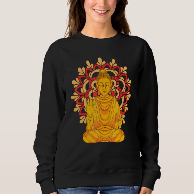 Buddhistisk Mandala Andlig Meditation Zen Buddhism T Shirt (Framsida)