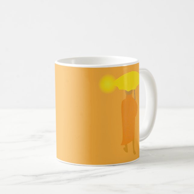 Buddhistisk munk kaffemugg (Framsida höger)