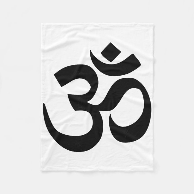 Buddhistisk Om-symbol  Fleecefilt (Framsidan)
