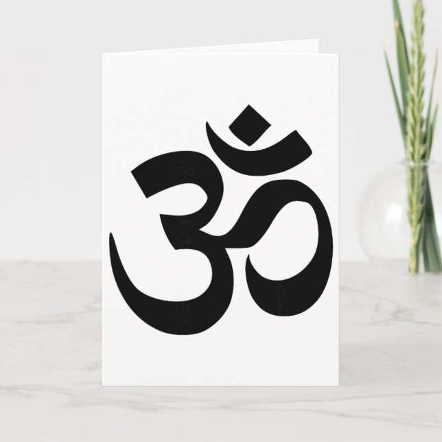 Buddhistisk Om-symbol  Kort (Framsida)