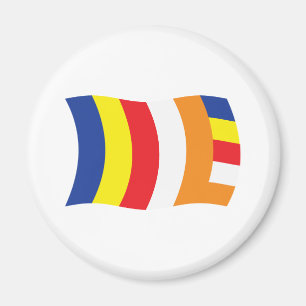 Buddhistisk religionsflaggmagnet magnet