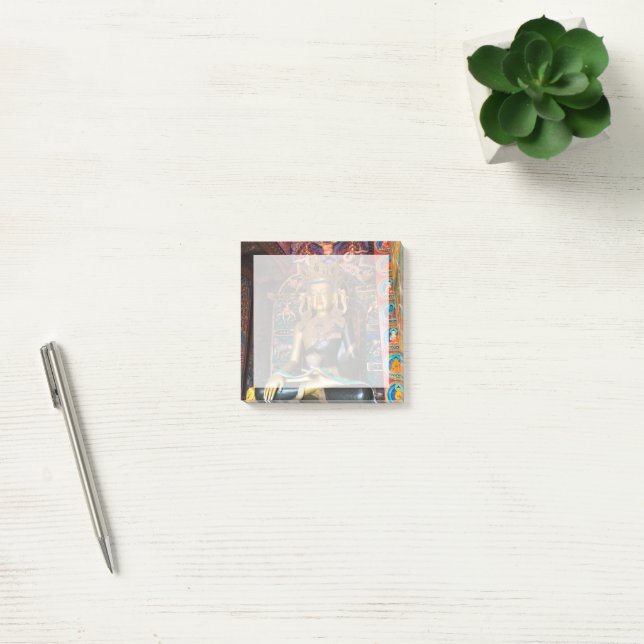 Buddhistisk staty i Litang-klostret Post-it Block (Kontor)