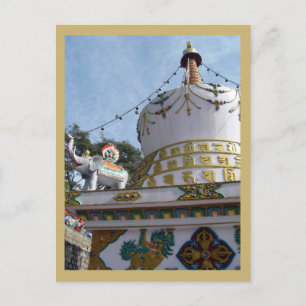 Buddhistisk Stupa Dalai Lama-templet Dharamsala In Vykort