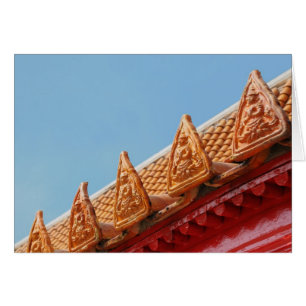 Buddhistisk tempel i Thailand Hälsningskort