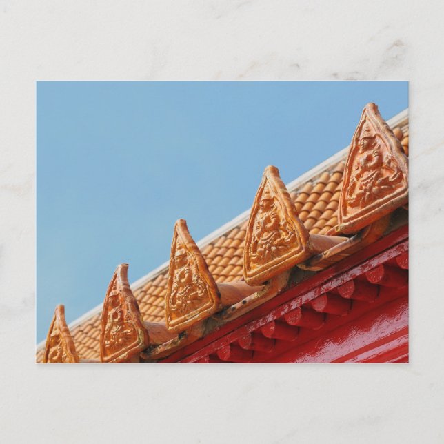 Buddhistisk tempel i Thailand Vykort (Framsida)